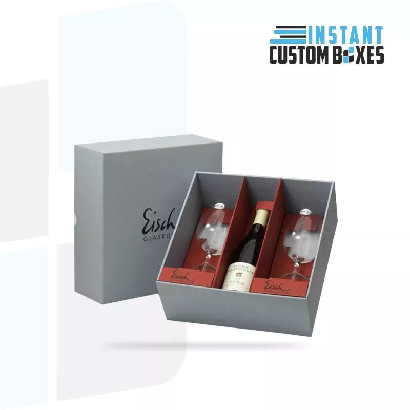 Custom Champaign Rigid Boxes with Inserts