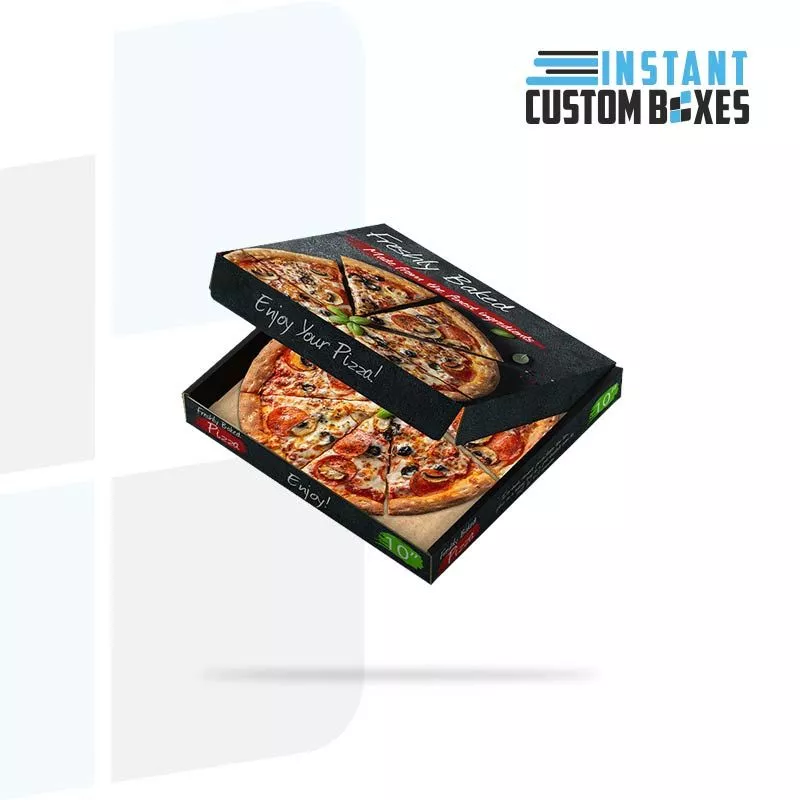  Custom Logo Printed on Top White Pizza Boxes 50Pcs