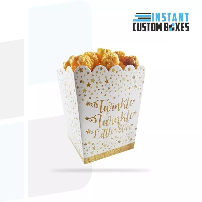 Custom Gold Foil-Printed Popcorn Boxes