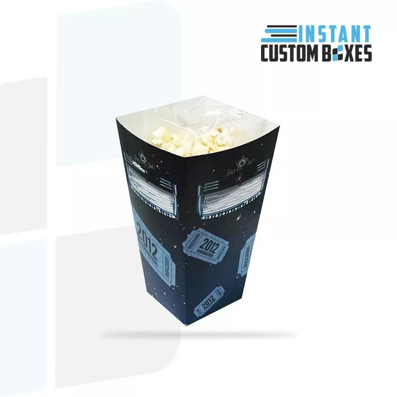 Custom Printed Matte Finish Popcorn Boxes