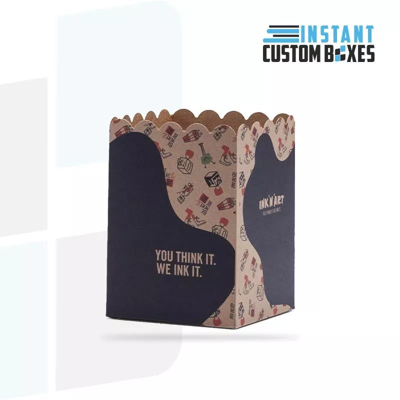 Custom Printed Matte Finish Popcorn Boxes