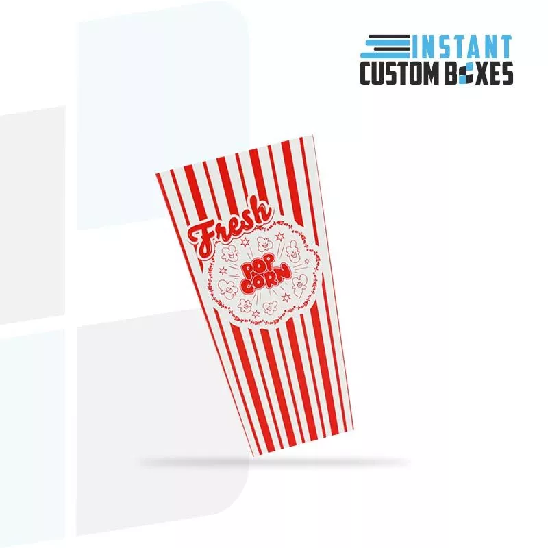 Custom Shaped Inside Outside Printed Popcorn Boxes