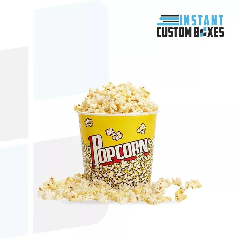 Custom Shaped Inside Outside Printed Popcorn Boxes | Instant Custom Boxes