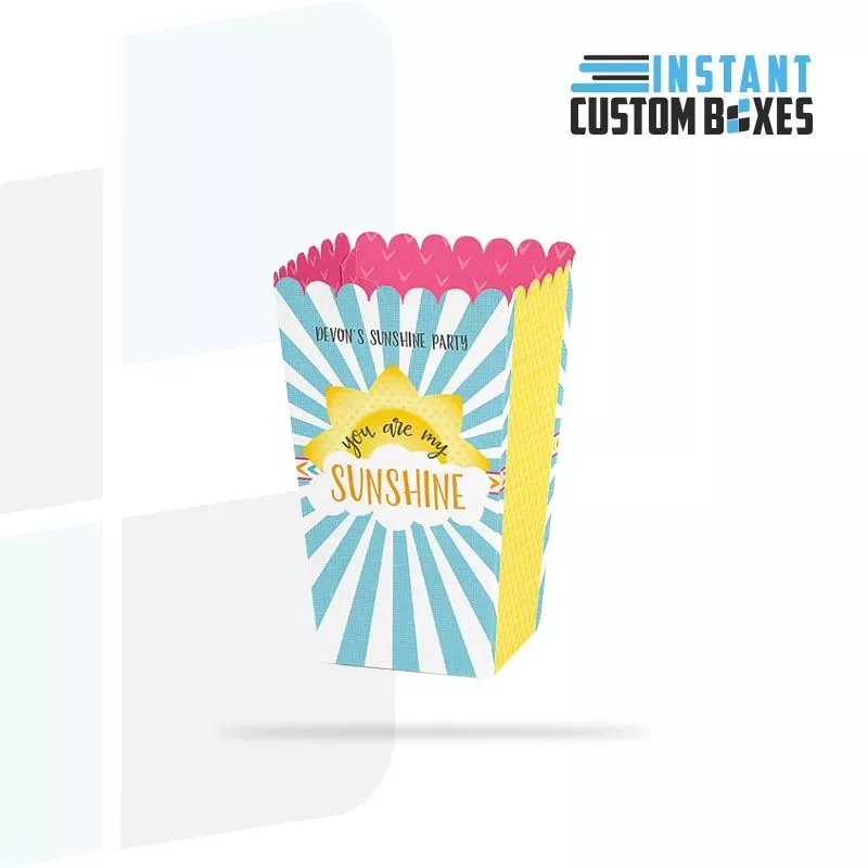 Custom Shaped Inside Outside Printed Popcorn Boxes