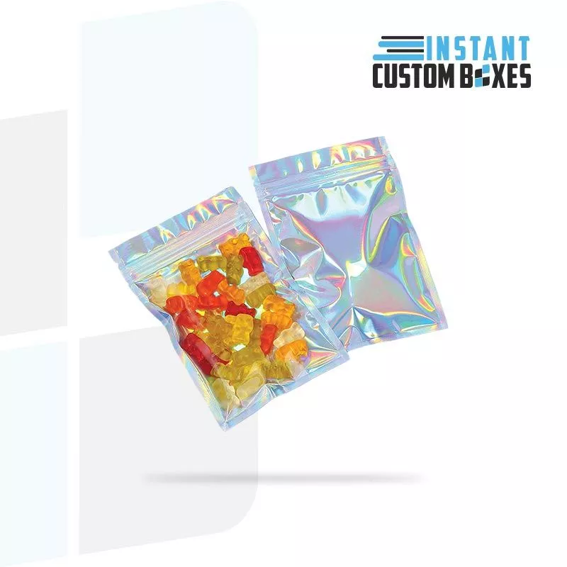 Holographic Mylar Pouch Bag For Food