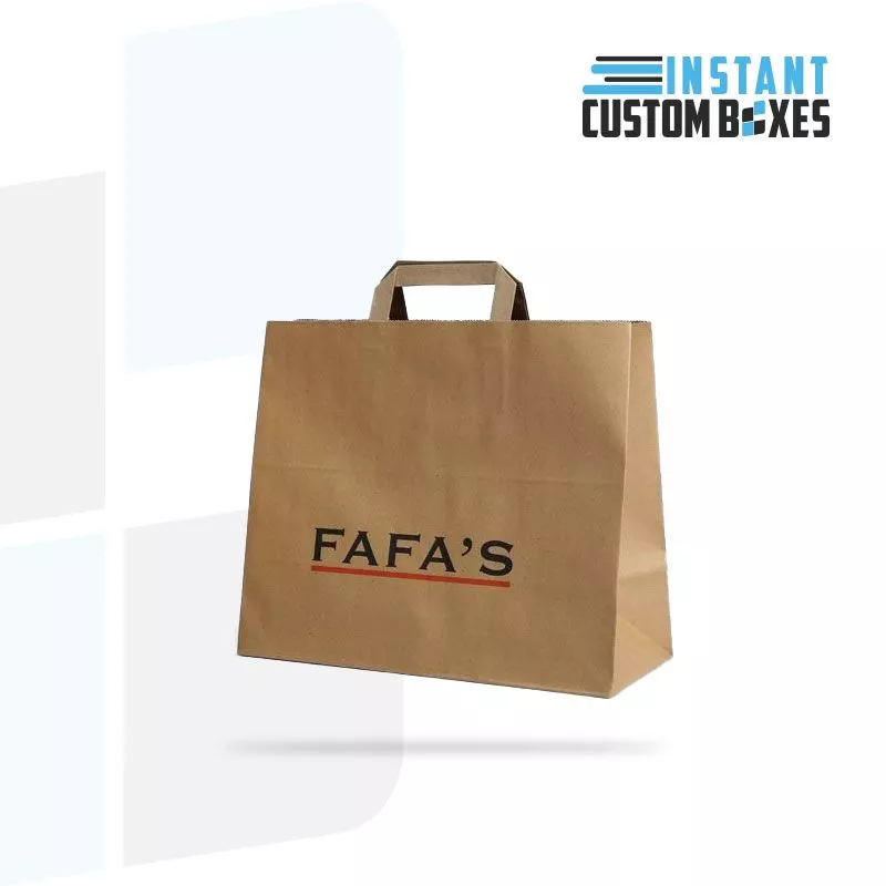 Custom Flat Handle Paper Bags