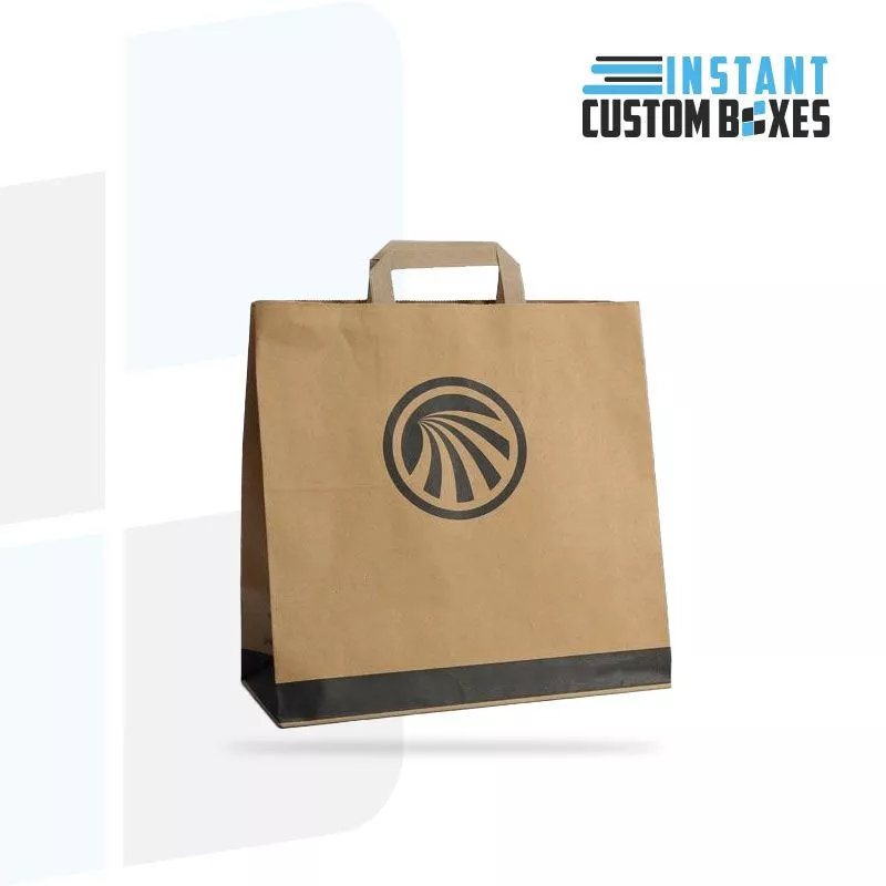 Custom Flat Handle Paper Bags