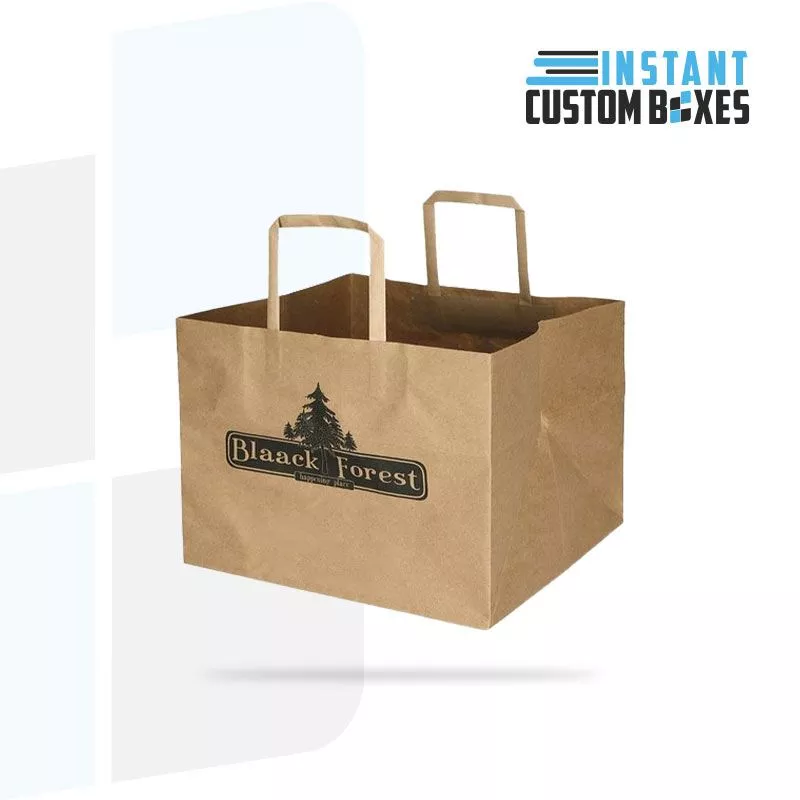 Custom Flat Handle Paper Bags