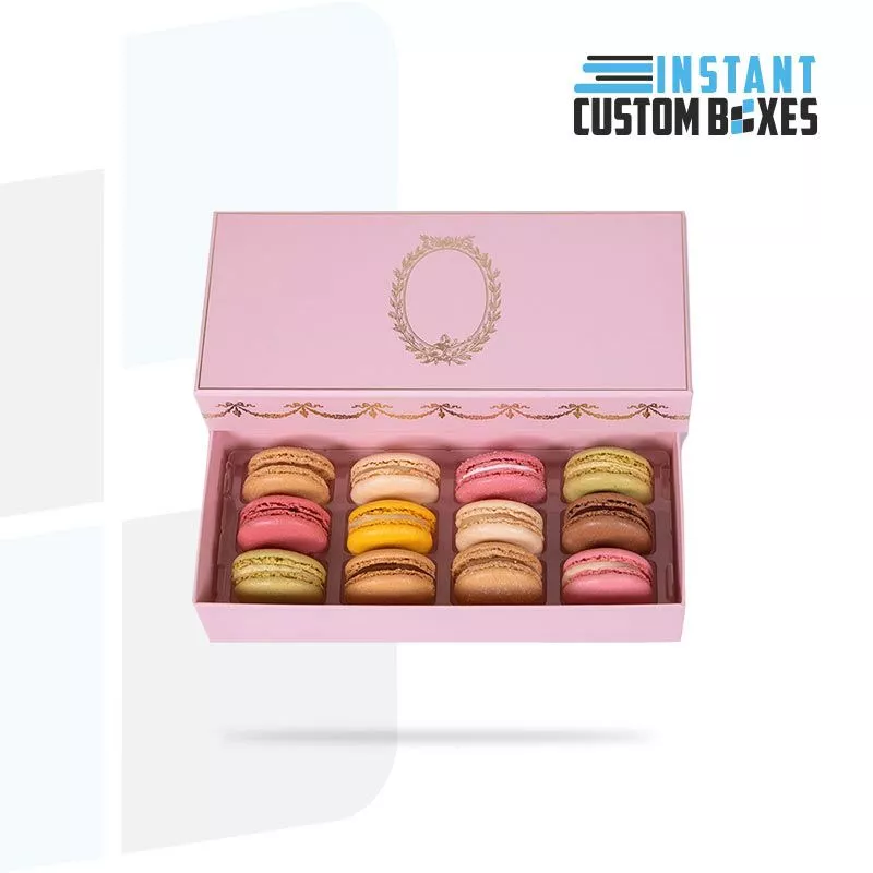 Custom Lid Tray Macaron Boxes