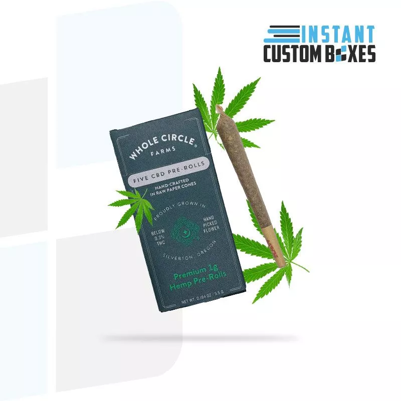 Custom Straight Tuck Pre Rolls Joints Packaging